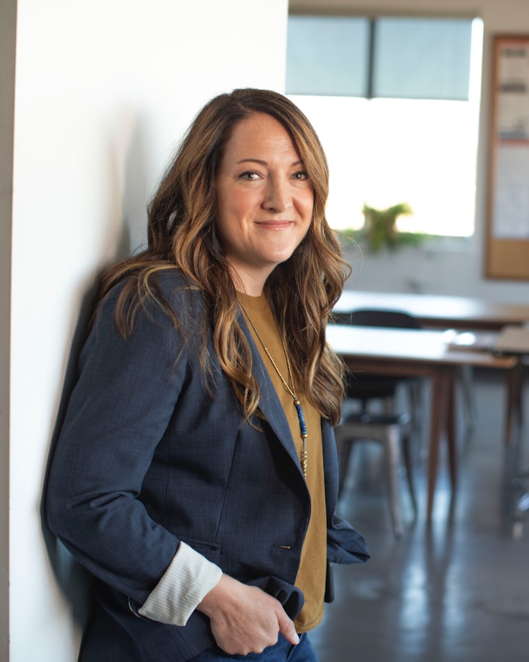 Placeholder photograph of a bookkeeper in an office