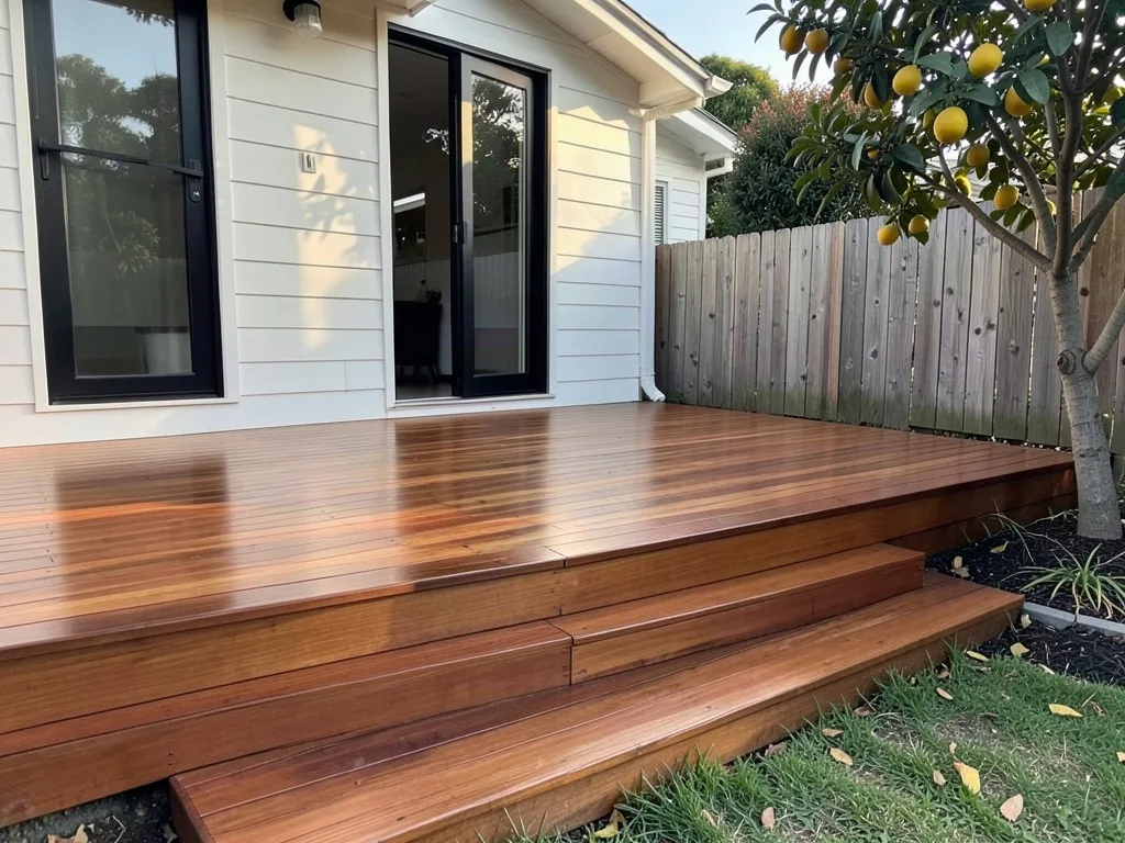Sample image of a new merbau deck