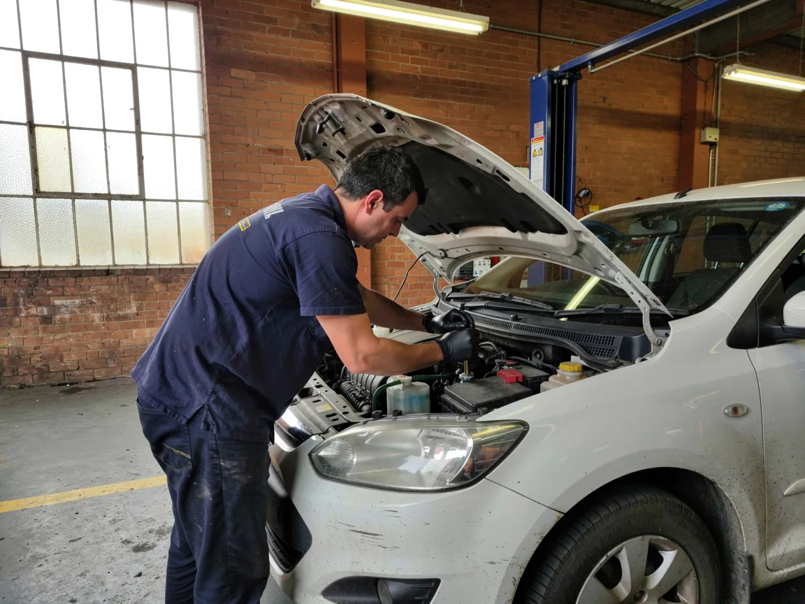 Sample image of a mechanic working under a bonnet