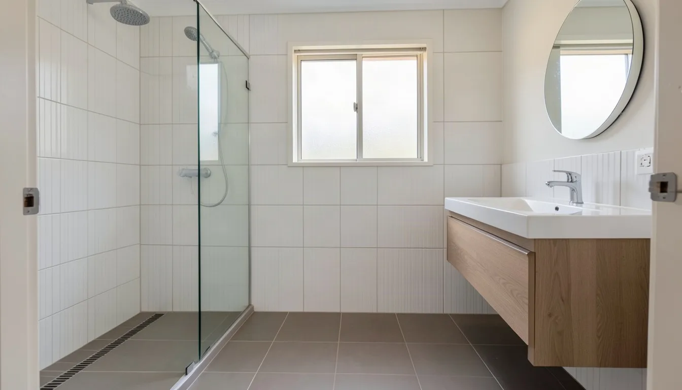 Sample image of a freshly tiled bathroom