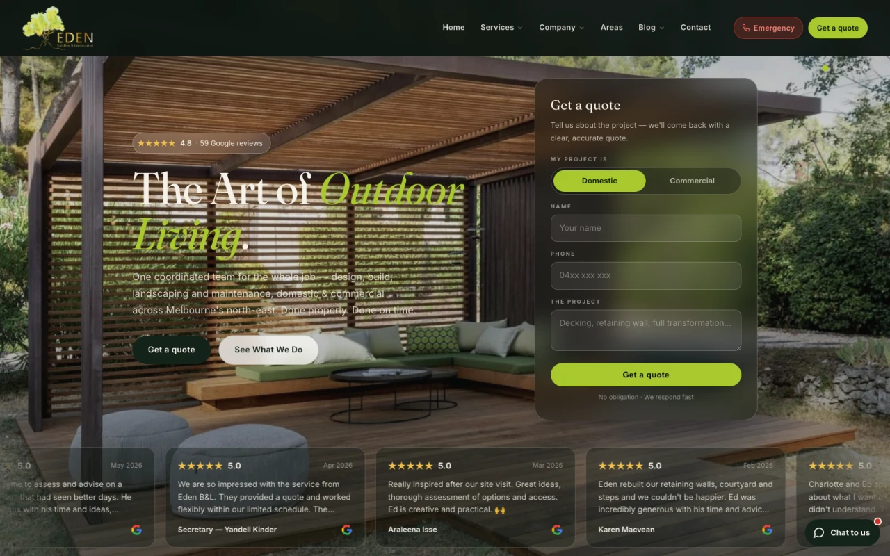 Version 3 — the full Eden site, consolidated