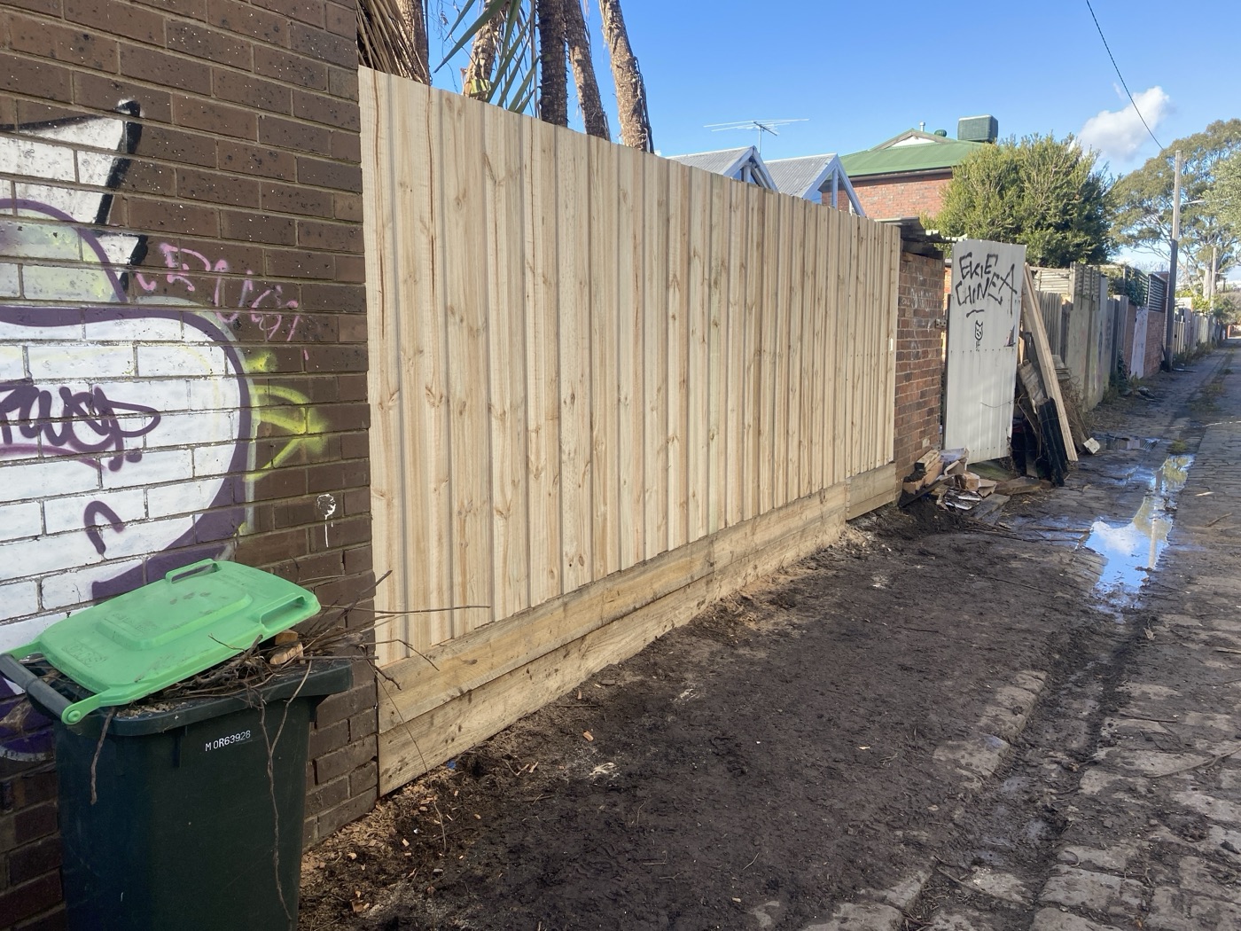 New timber paling fence by JT in Brunswick