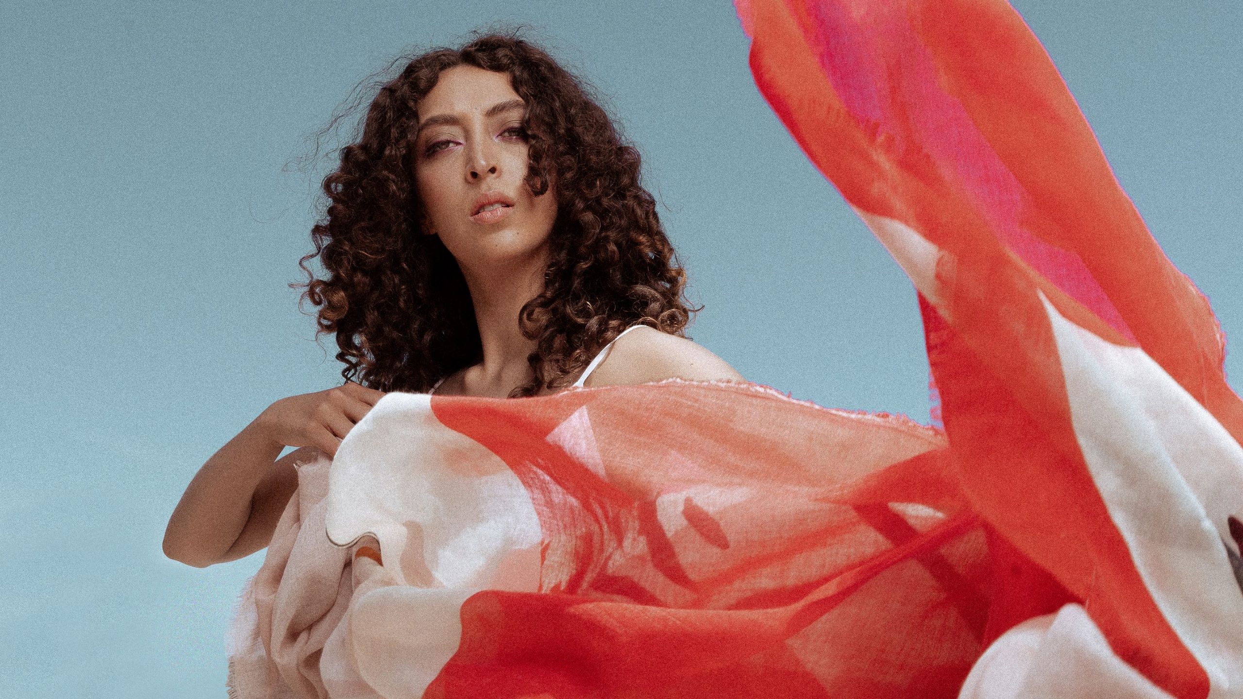 Red fabric editorial