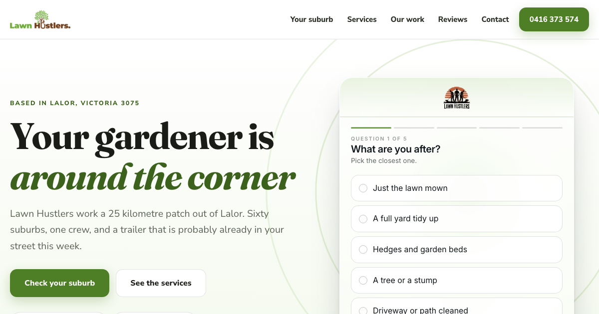 Concept two homepage