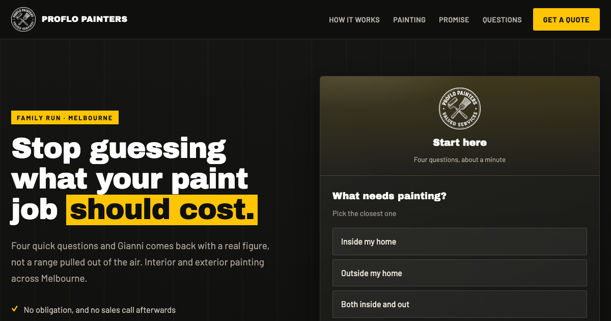 Concept three, quote funnel direction