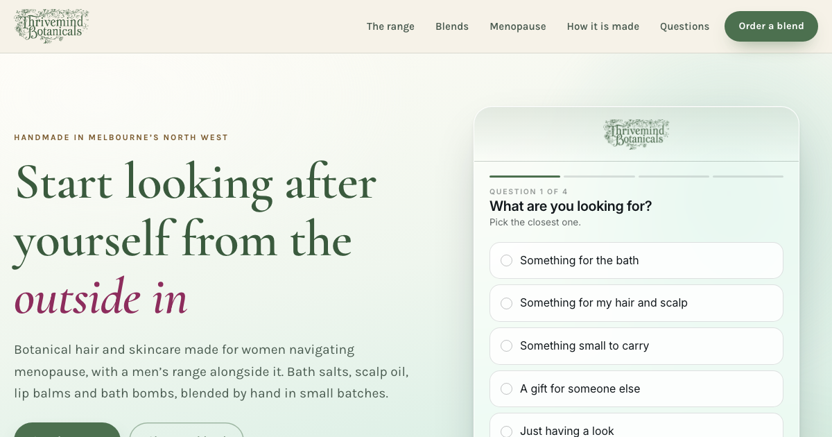 Concept one homepage