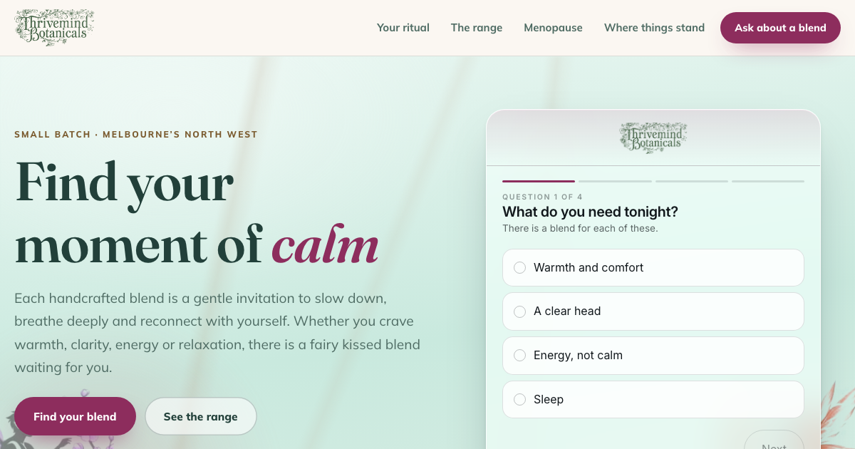 Concept two homepage