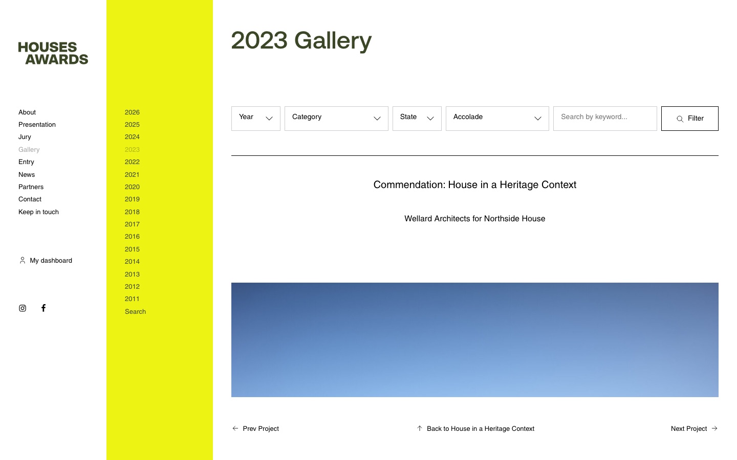 Houses Awards 2023 commendation page, Northside House