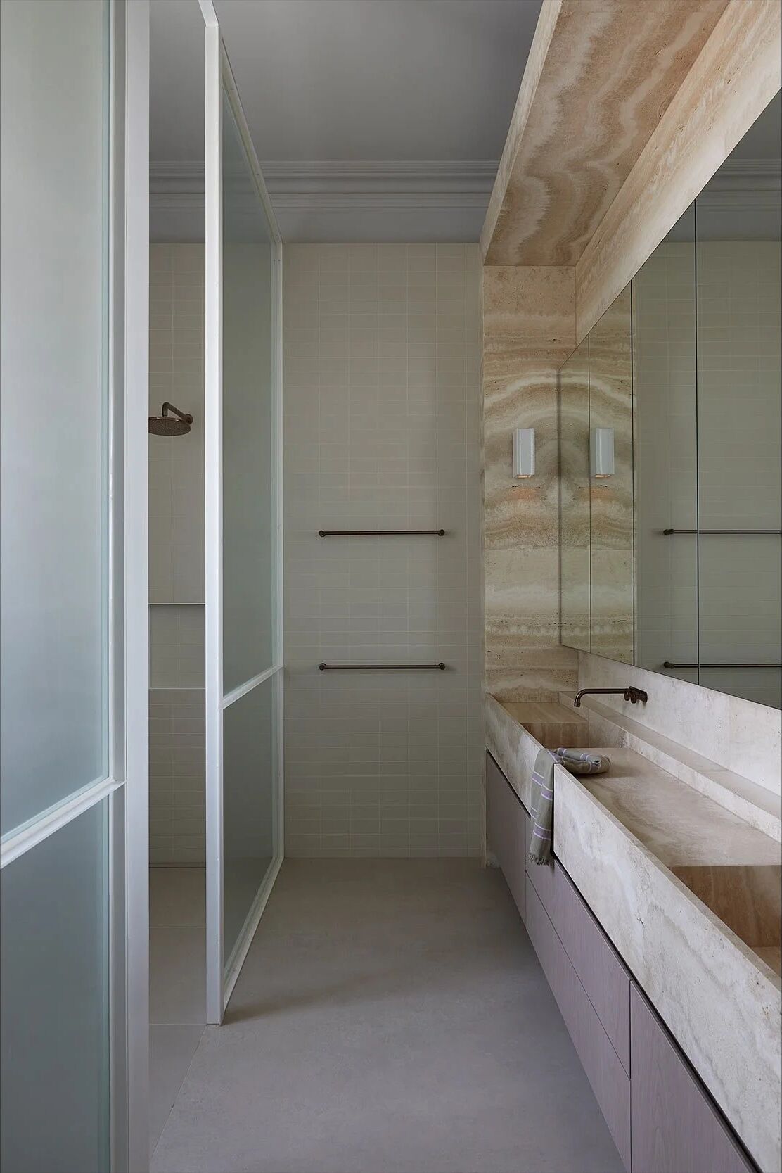 Berry St stone bathroom, sculpted sink