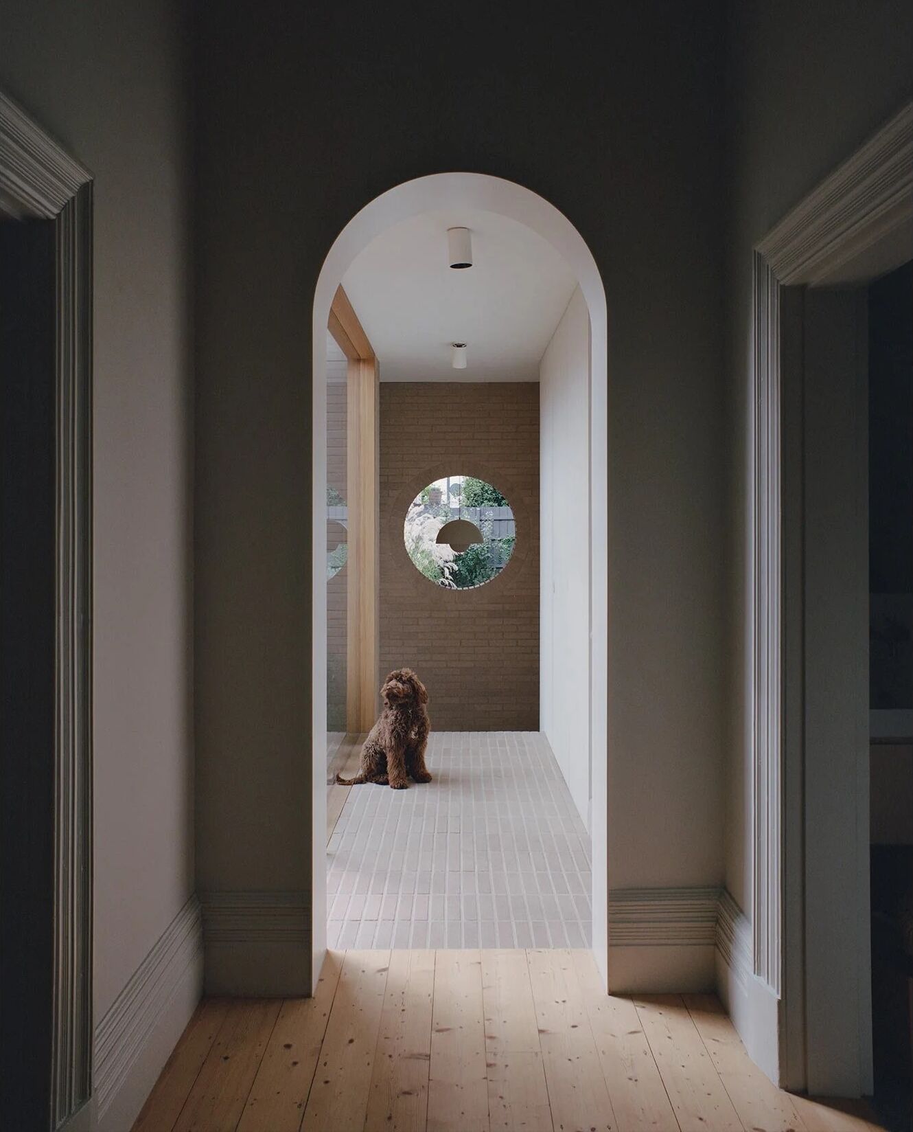 Claremont — hallway detail, plaster reveals set out clean