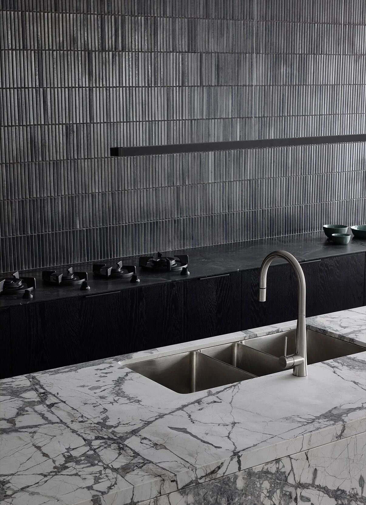 Norman Ave marble kitchen