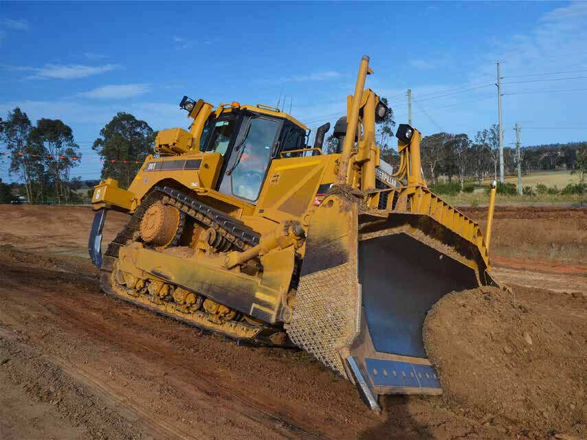 QCS Caterpillar dozer working on bulk earthworks and cut and fill
