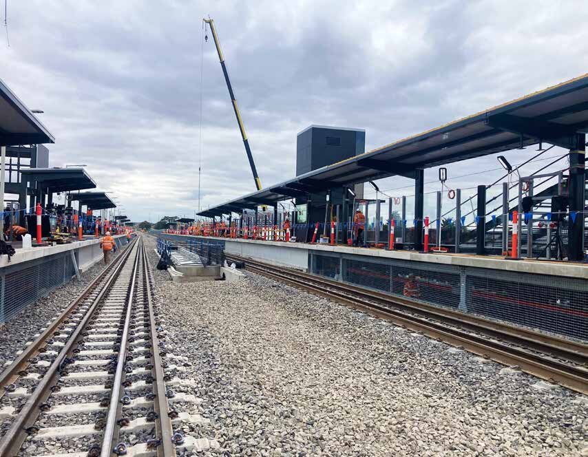QCS rail platform and station infrastructure under construction