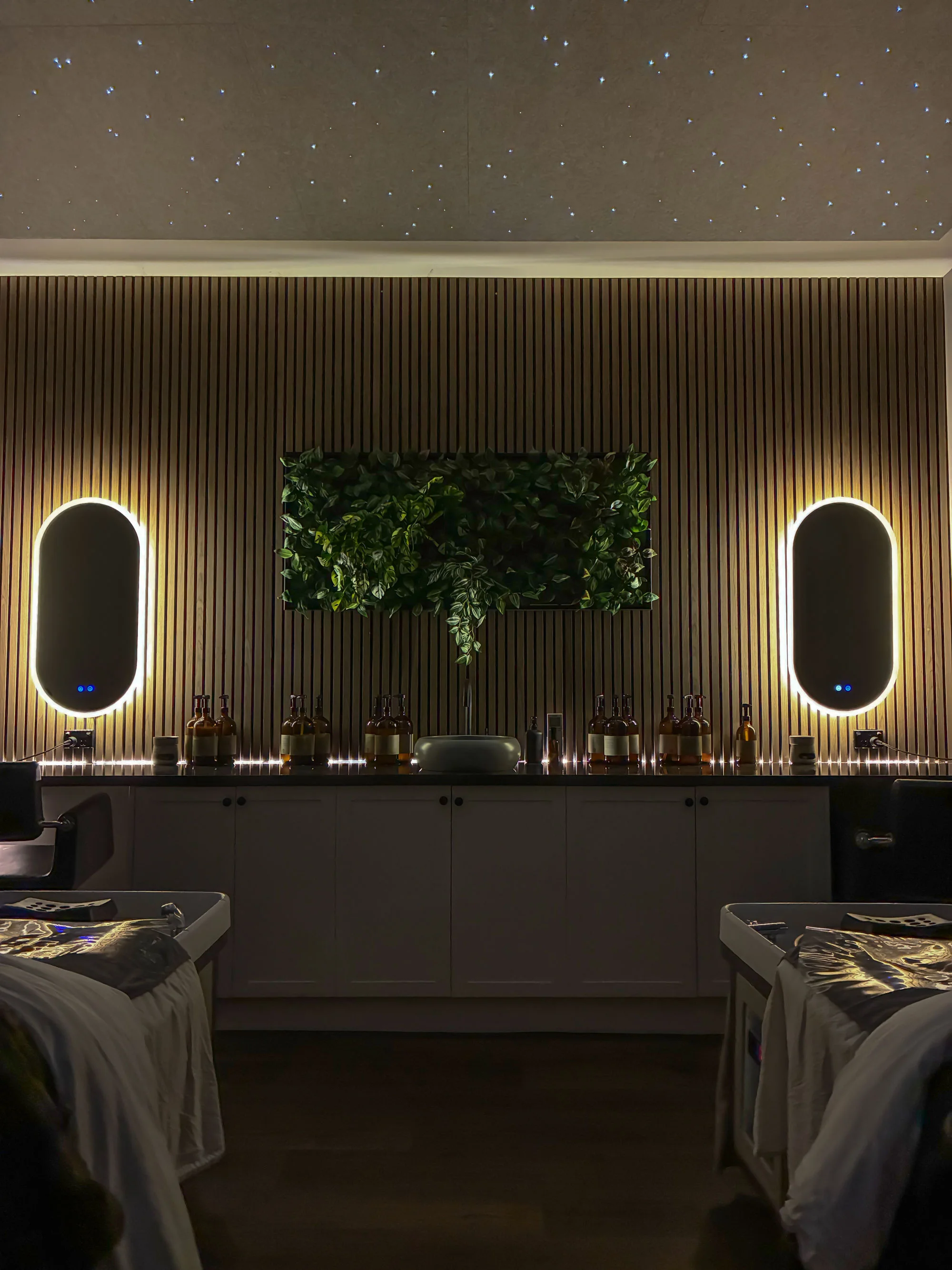 The star-lit treatment room at Soak Haus Cheltenham