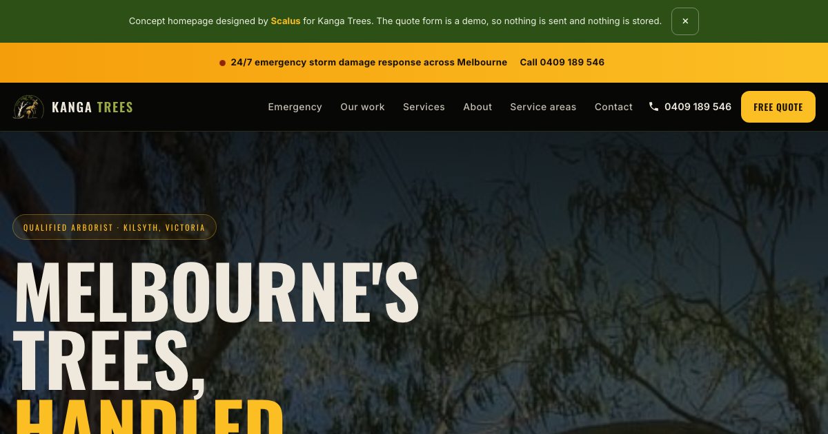 Concept one homepage