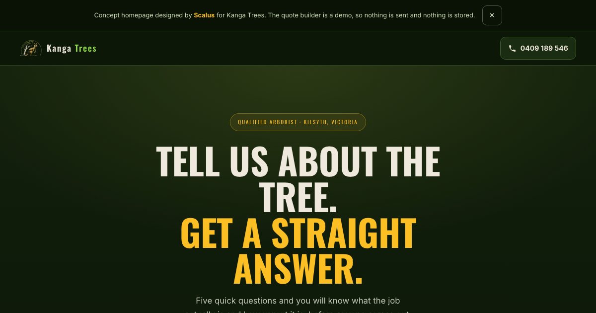 Concept three homepage