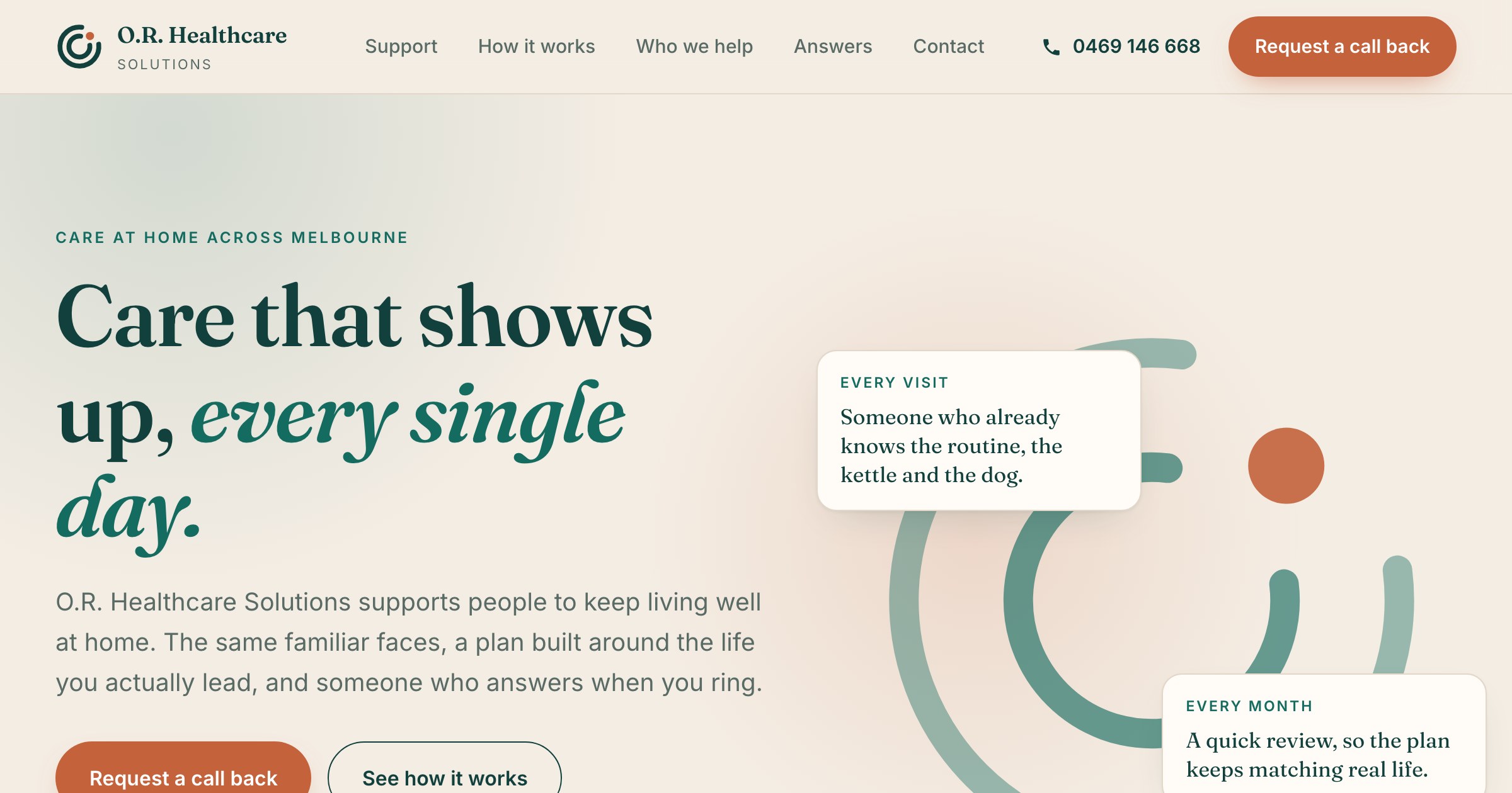 Concept one homepage