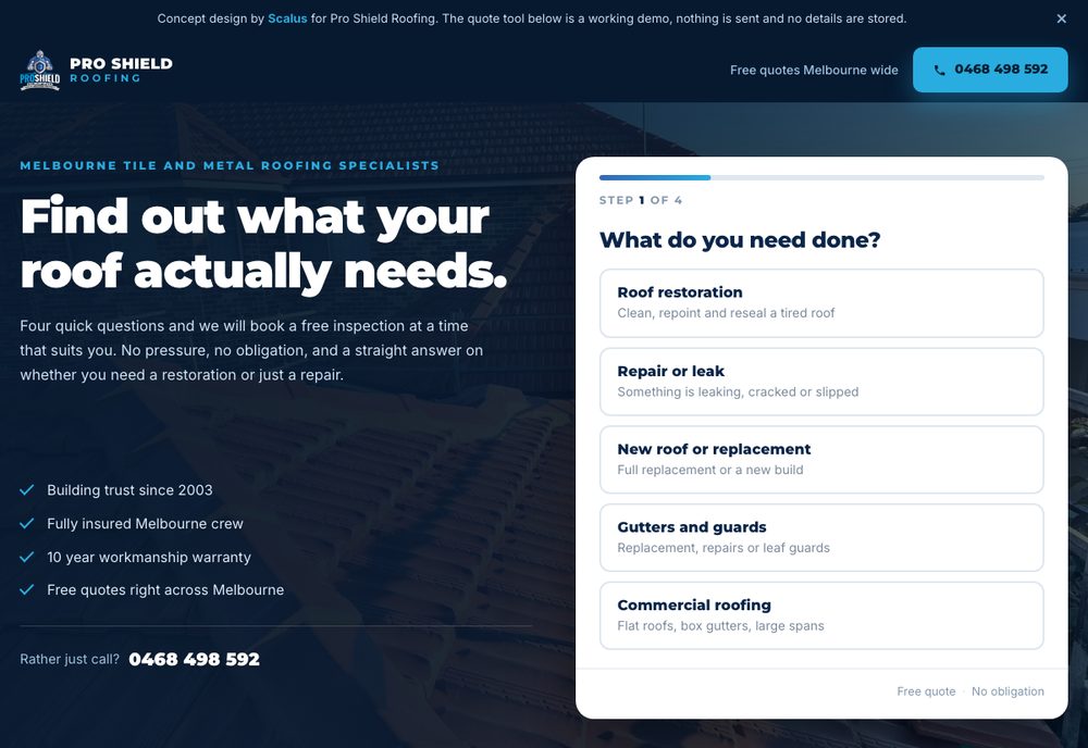 Concept 3 homepage preview