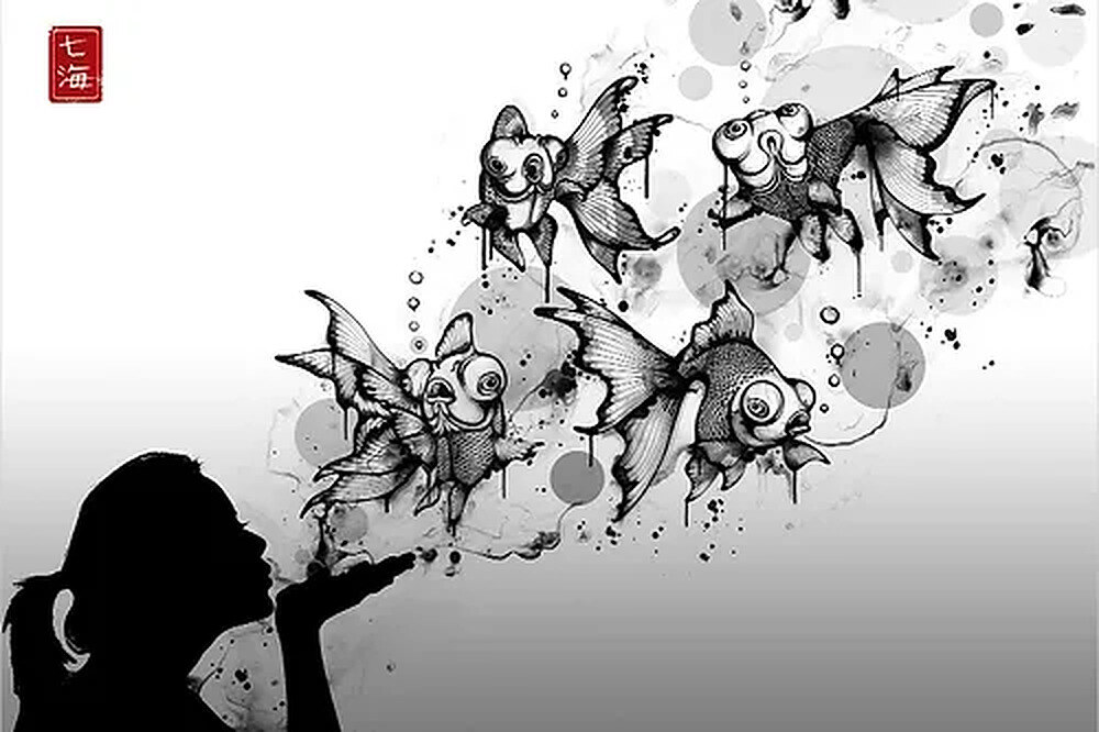 Nanami Cowdroy · Ink on Paper — framed by Studio9Art