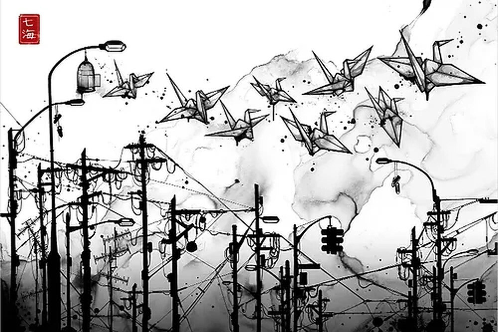 Nanami Cowdroy · Ink on Paper — framed by Studio9Art