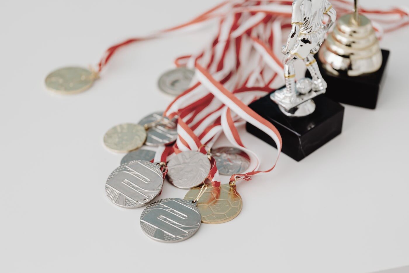 Sporting medals and trophies, ready for box-framing — Studio9Art