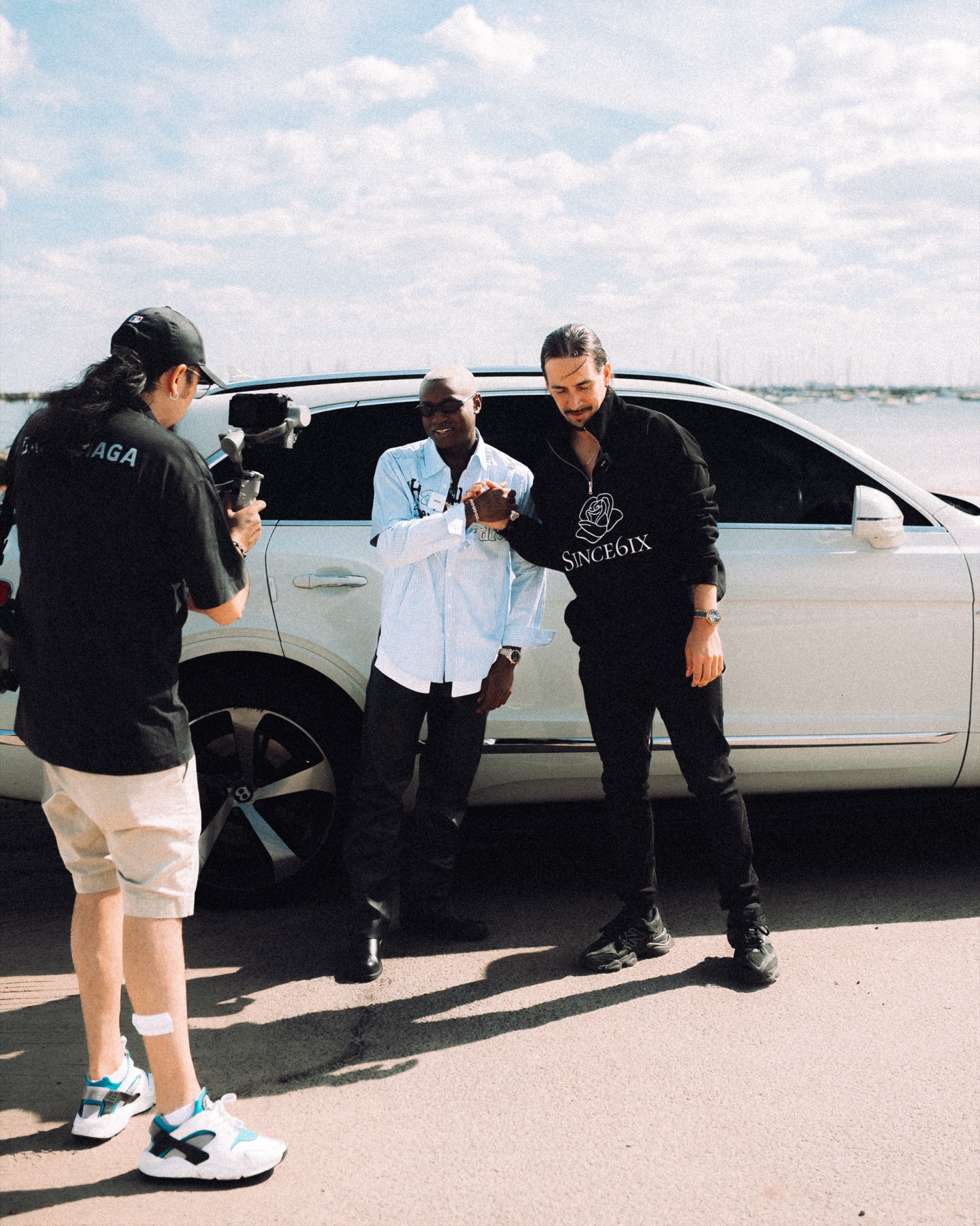 On set, Melbourne foreshore, EP4