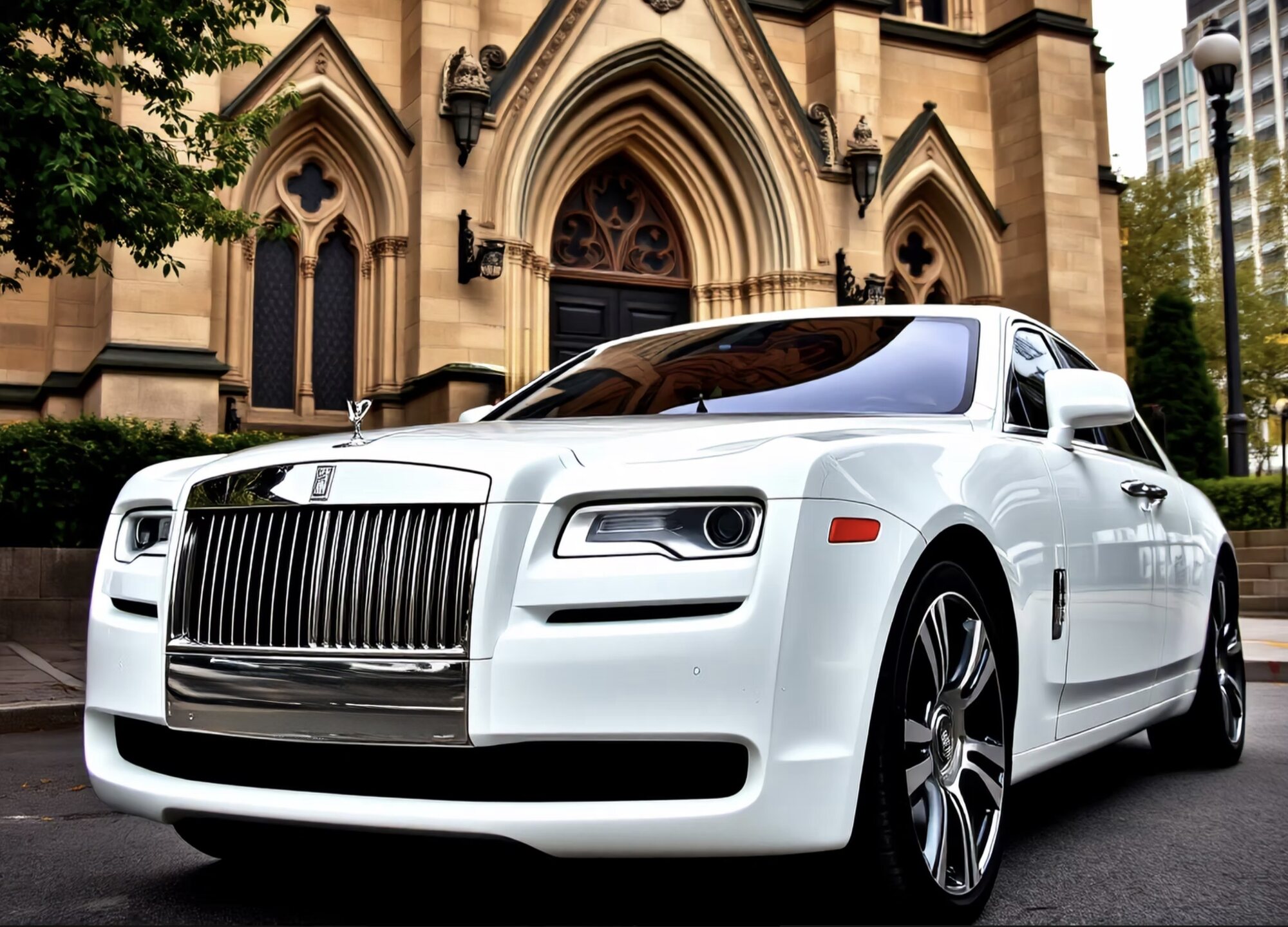 Rolls Royce Ghost, church arrival