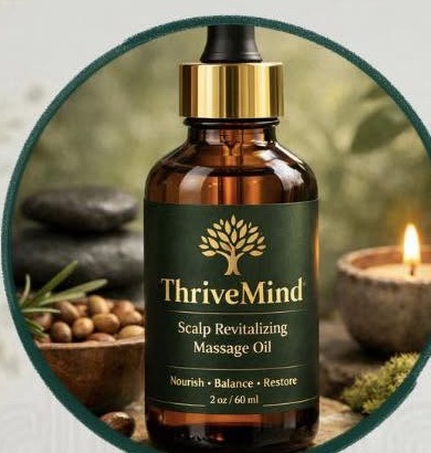 Scalp revitalizing massage oil bottle